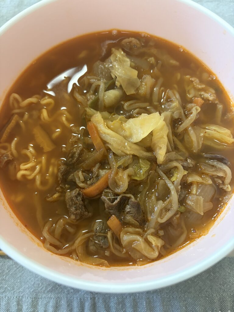 辛ラーメン焼肉アレンジ